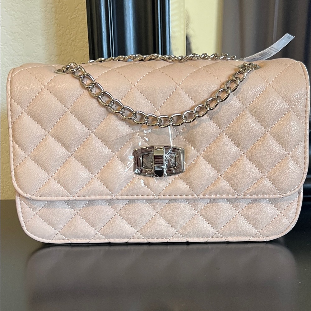 Express Blush Quilted Crossbody Bag